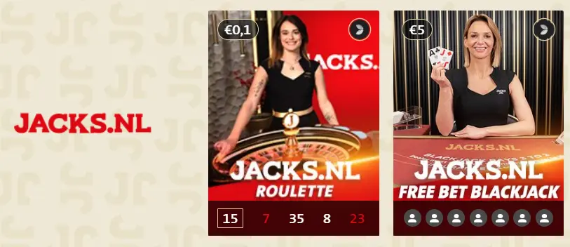 Live Casino bij Jack's